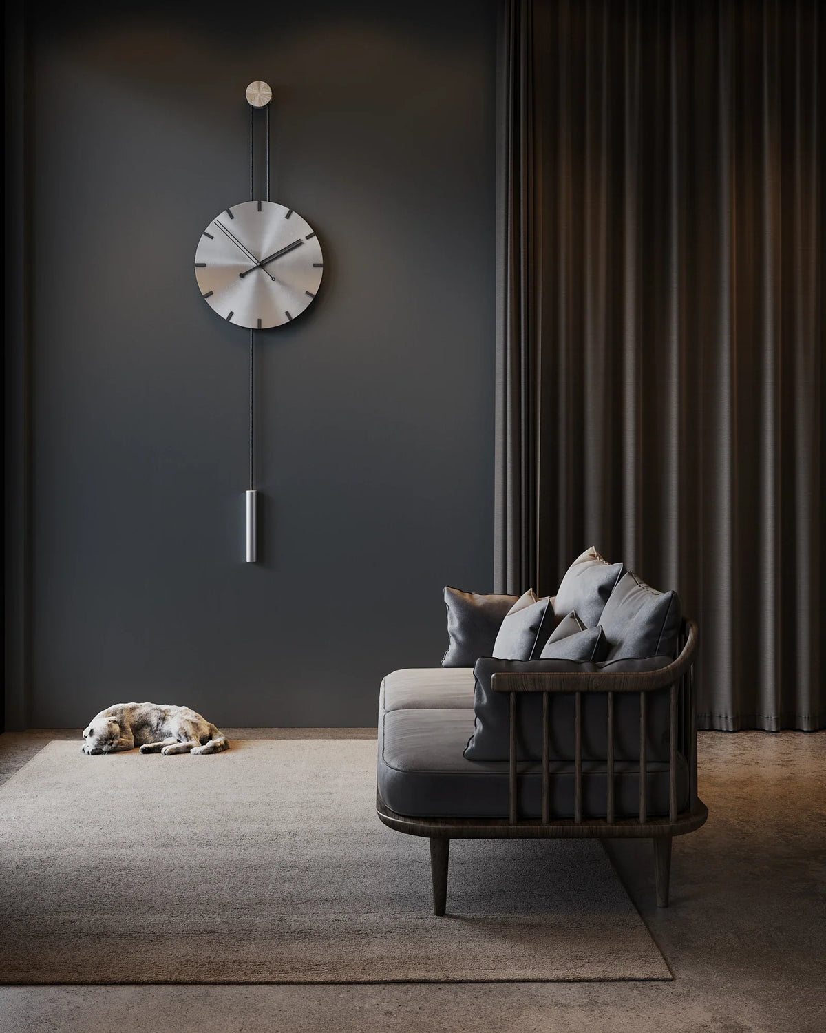 Serena Minimalist Metal Wall Clock – image 30