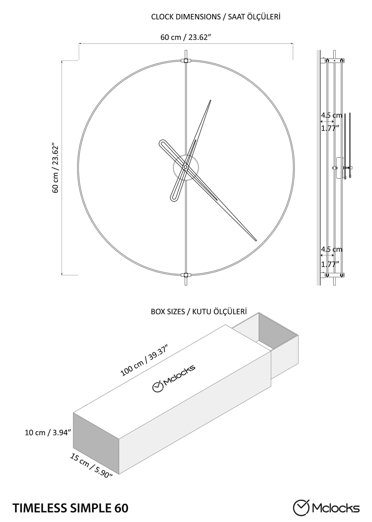 Tempo Linea Minimalist Wall Clock – image 9