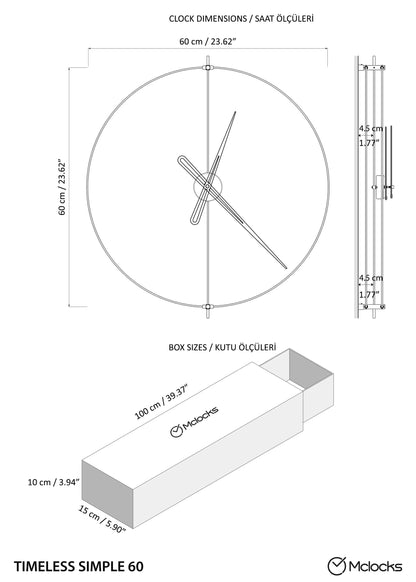 Tempo Linea Minimalist Wall Clock – image 9