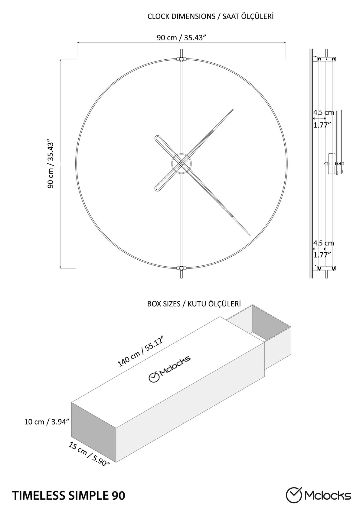 Tempo Linea Minimalist Wall Clock – image 8
