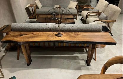Rustic Solid Walnut Console and Sofa Table – image 7