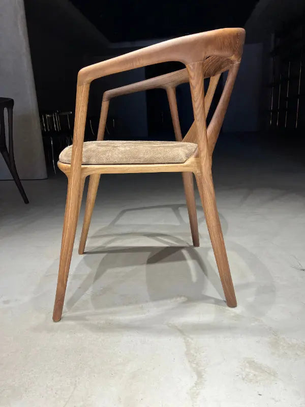 Italian-Style Solid Walnut Dining Chair – image 8