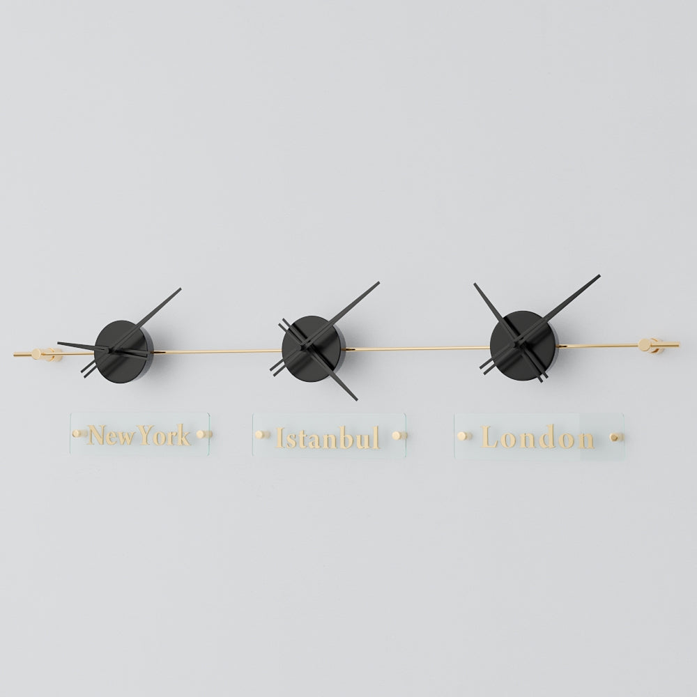 Mondo Panoramic World Time Zone Wall Clock – image 34