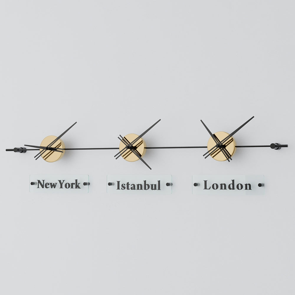 Mondo Panoramic World Time Zone Wall Clock – image 43