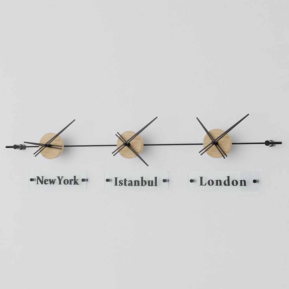 Mondo Panoramic World Time Zone Wall Clock – image 44
