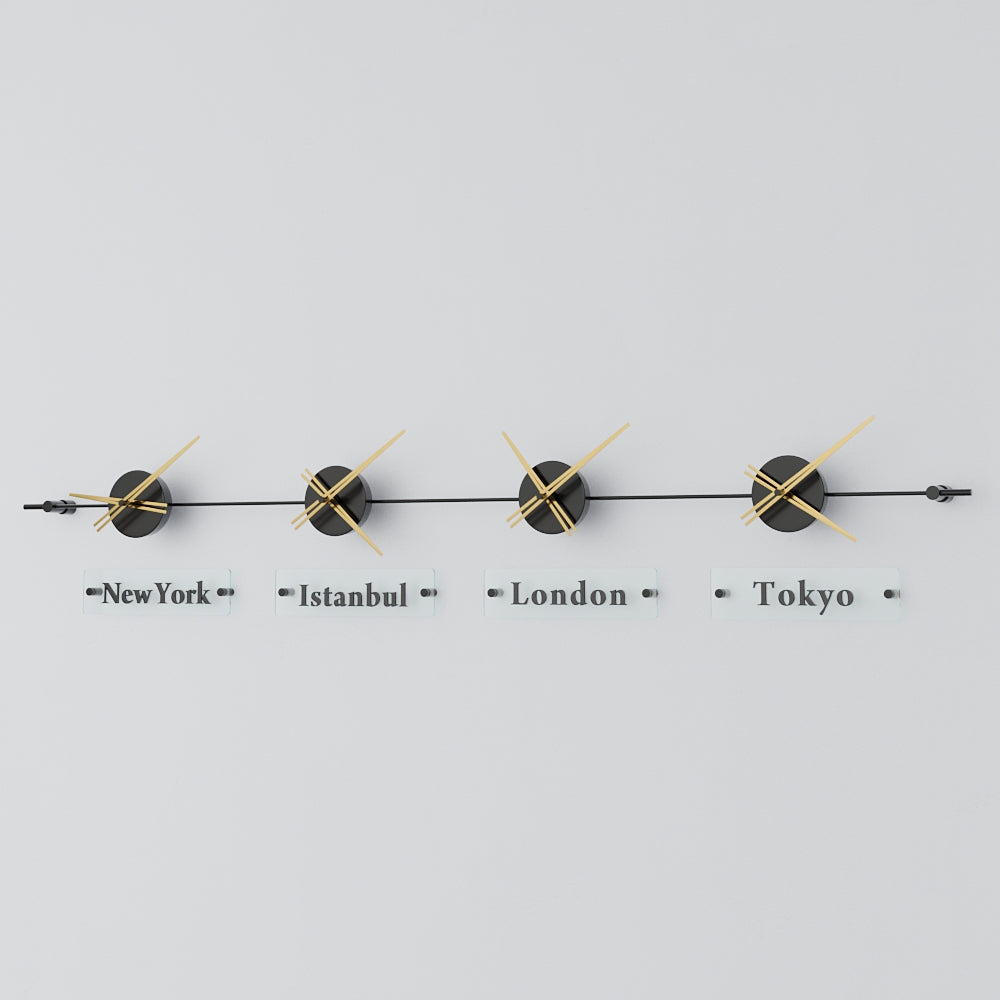 Mondo Panoramic World Time Zone Wall Clock – image 69