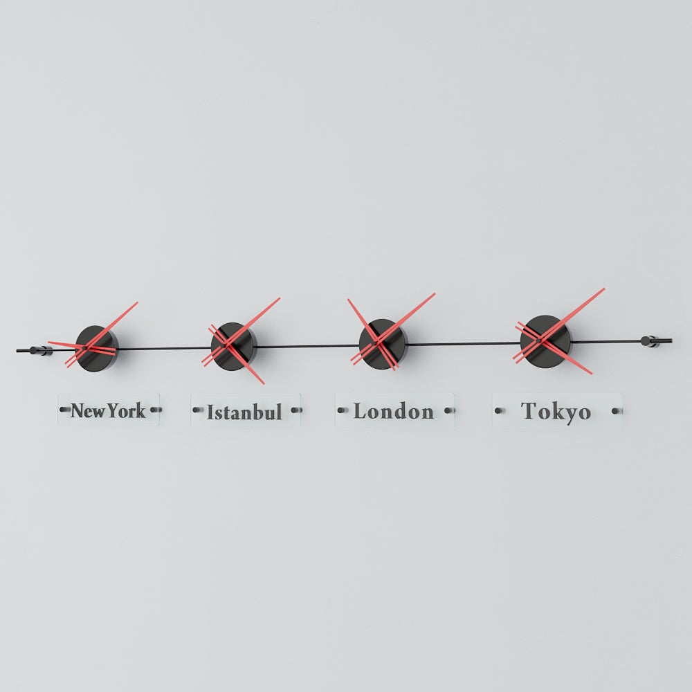 Mondo Panoramic World Time Zone Wall Clock – image 70