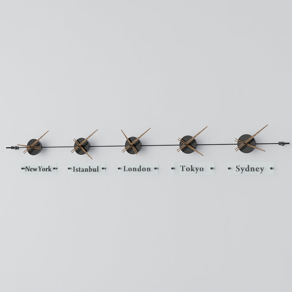 Mondo Panoramic World Time Zone Wall Clock – image 90
