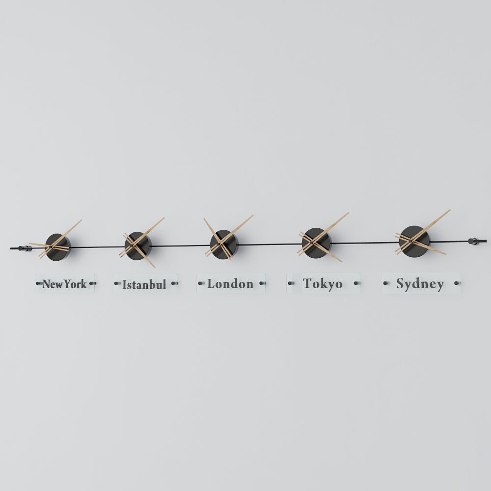 Mondo Panoramic World Time Zone Wall Clock – image 93