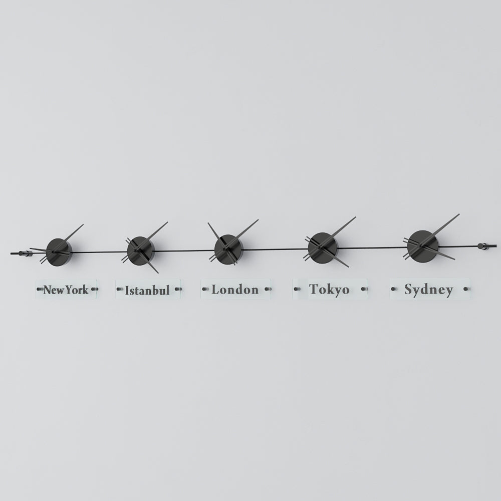 Mondo Panoramic World Time Zone Wall Clock – image 95